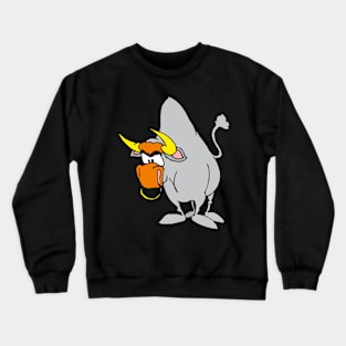 angry bull in cartoon style Crewneck Sweatshirt